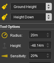 Up/Down brush controls