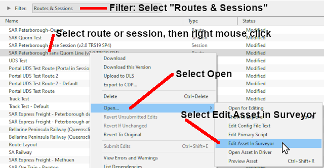 Load a route from CM